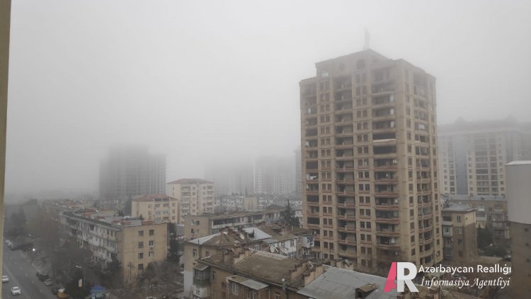 Bakıda güclü duman var - FOTO