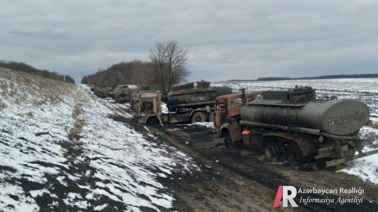 Rus ordusu bu istiqamətdə darmadağın oldu: Tanklar 10 təyyarə, yanacaq kalonu məhv edilidi – FOTOLAR