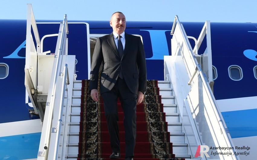 Prezident İlham Əliyevin Özbəkistana səfəri başlayıb